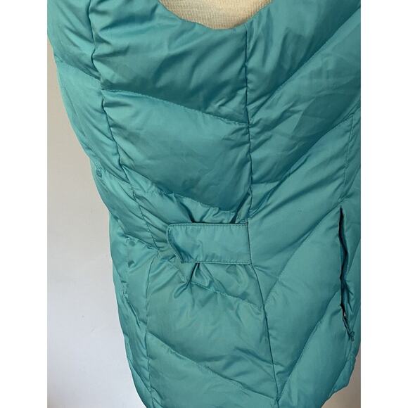Eddie Bauer Women’s Down Vest Sz XS Turquoise Adjustable Waist Snaps EB650 - Picture 8 of 16